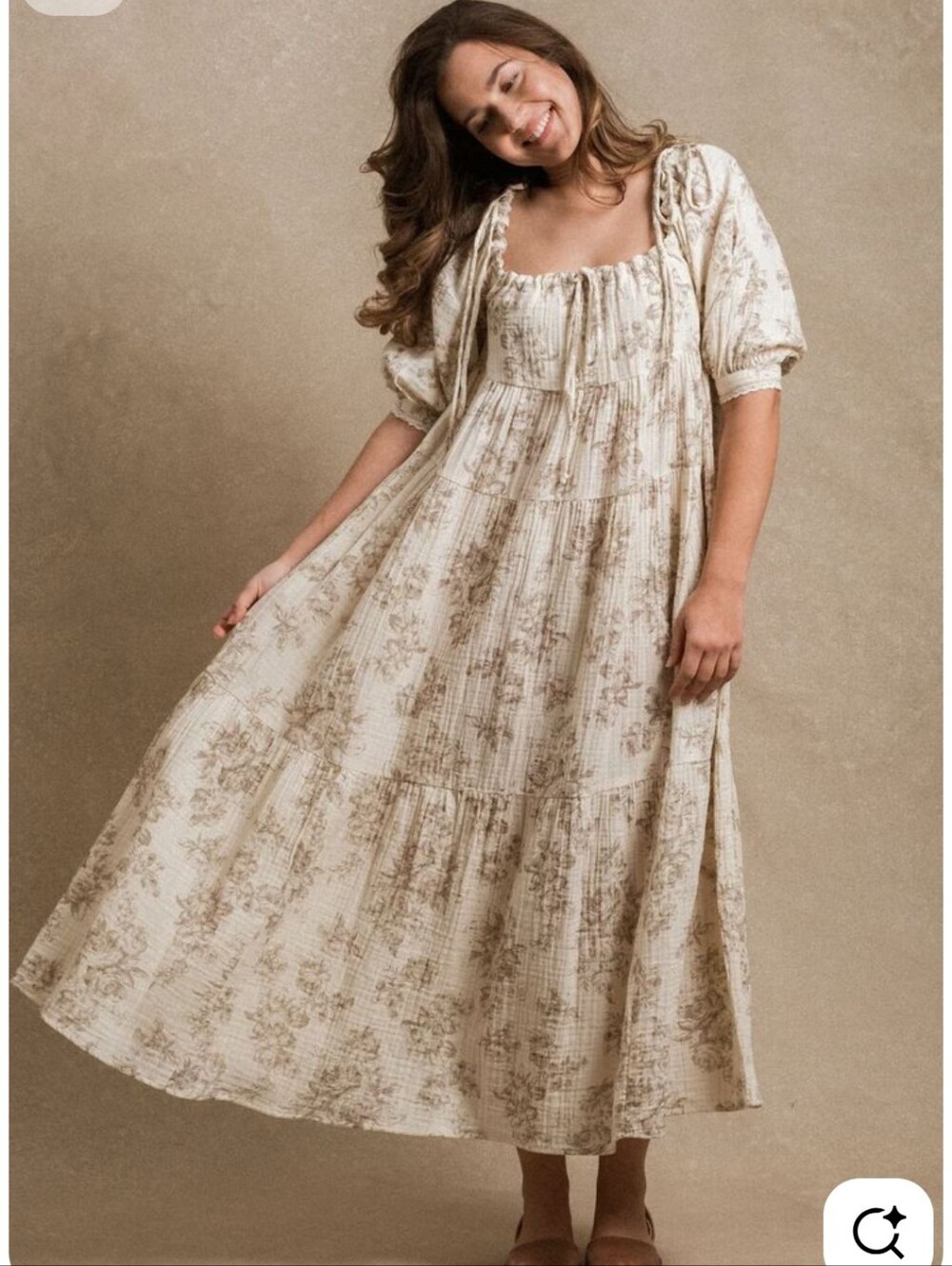 Neuflora Toile Cotton Maxi Dress
